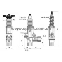 Байпасный клапан Speck UL 221/140H схема