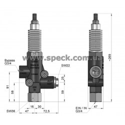 Байпасный клапан Speck UL 262/2 схема